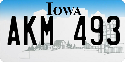 IA license plate AKM493
