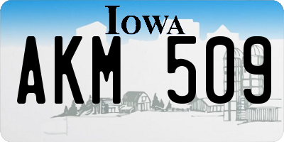 IA license plate AKM509