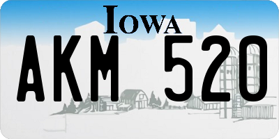 IA license plate AKM520