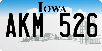 IA license plate AKM526