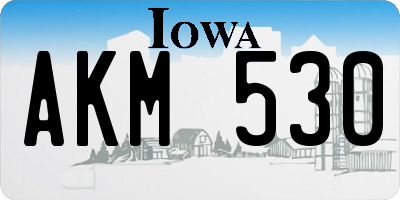 IA license plate AKM530