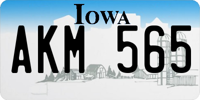 IA license plate AKM565