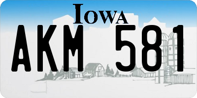 IA license plate AKM581