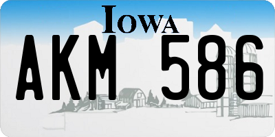 IA license plate AKM586