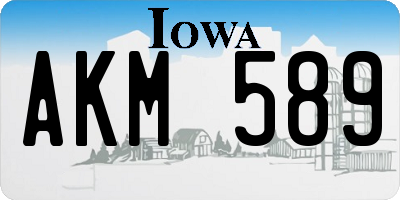 IA license plate AKM589