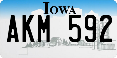 IA license plate AKM592