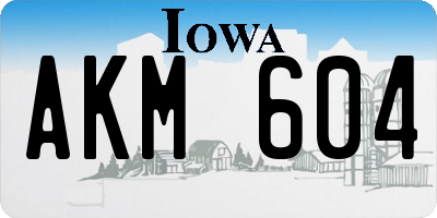 IA license plate AKM604
