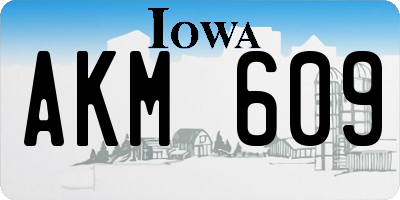 IA license plate AKM609