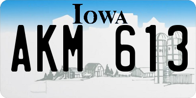 IA license plate AKM613
