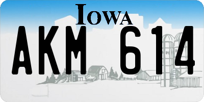 IA license plate AKM614