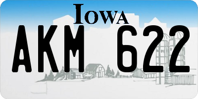 IA license plate AKM622