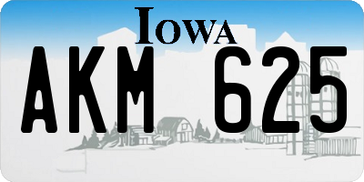 IA license plate AKM625