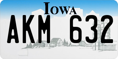 IA license plate AKM632