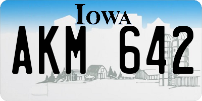 IA license plate AKM642