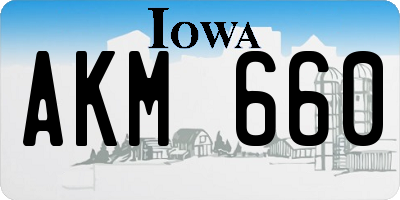 IA license plate AKM660