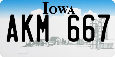 IA license plate AKM667