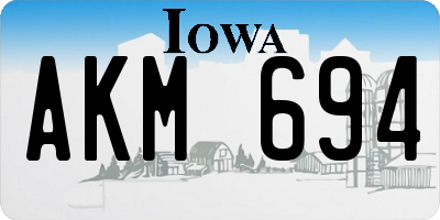 IA license plate AKM694