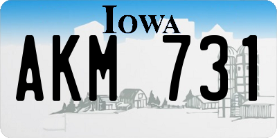 IA license plate AKM731