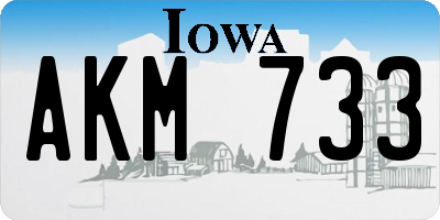 IA license plate AKM733