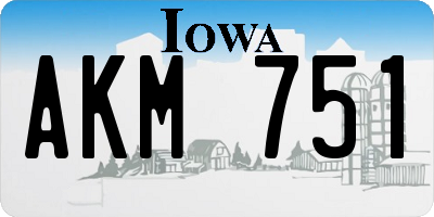 IA license plate AKM751