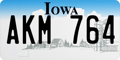 IA license plate AKM764