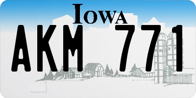 IA license plate AKM771