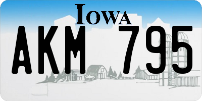 IA license plate AKM795