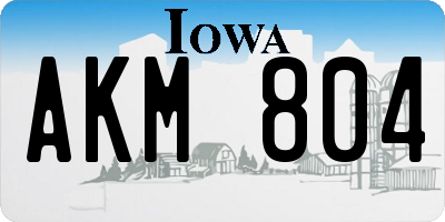 IA license plate AKM804