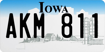 IA license plate AKM811