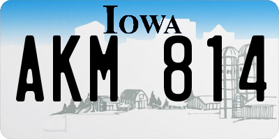 IA license plate AKM814