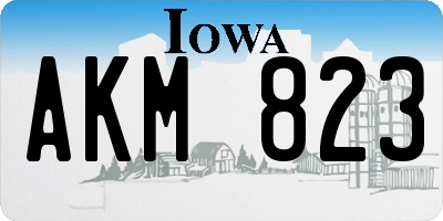 IA license plate AKM823