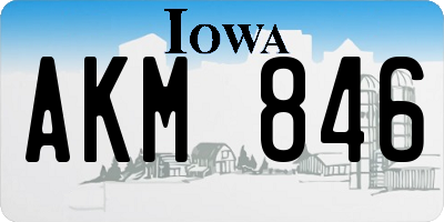 IA license plate AKM846