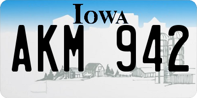 IA license plate AKM942