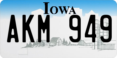 IA license plate AKM949