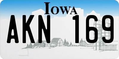 IA license plate AKN169