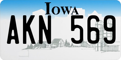 IA license plate AKN569