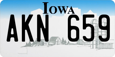 IA license plate AKN659