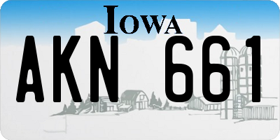 IA license plate AKN661