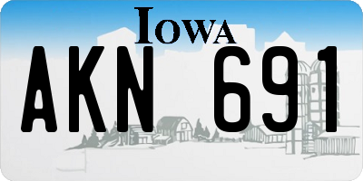 IA license plate AKN691
