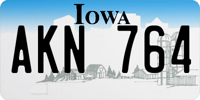 IA license plate AKN764