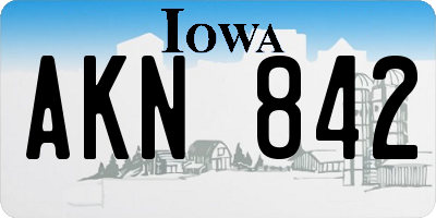 IA license plate AKN842