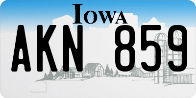 IA license plate AKN859