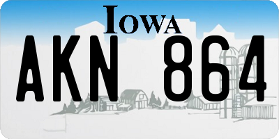 IA license plate AKN864