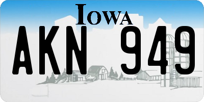 IA license plate AKN949