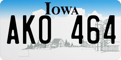 IA license plate AKO464