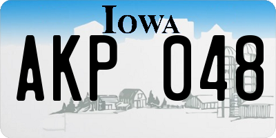 IA license plate AKP048