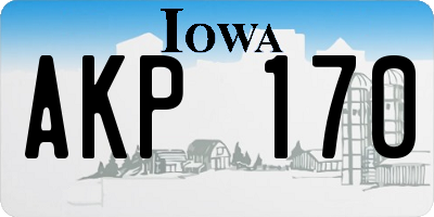 IA license plate AKP170