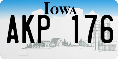 IA license plate AKP176