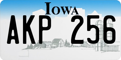 IA license plate AKP256