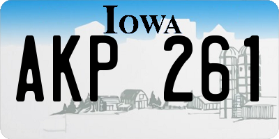 IA license plate AKP261